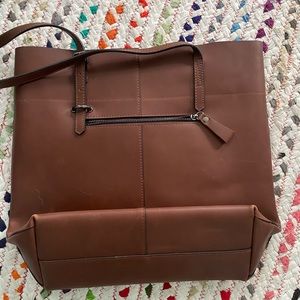 Brown tote. Never been used